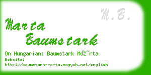 marta baumstark business card